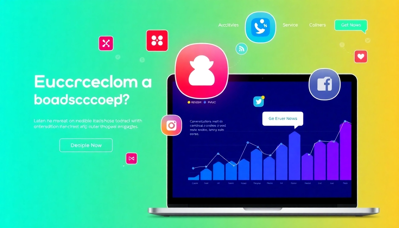 An engaging visual of https://32win.social/'s dashboard with social media metrics and vibrant branding elements, illustrating social media management capabilities for businesses.