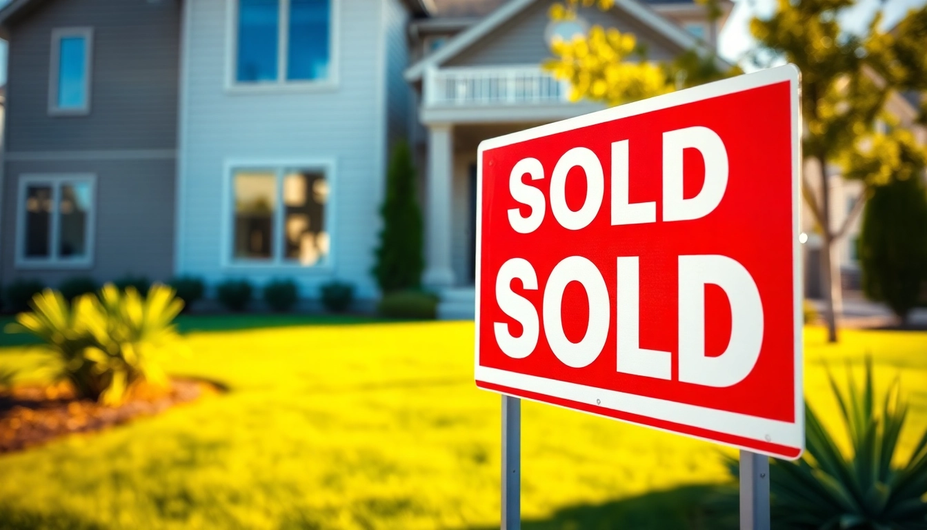 Bright and eye-catching sold sign in vibrant colors with personalized details, used for real estate listings.