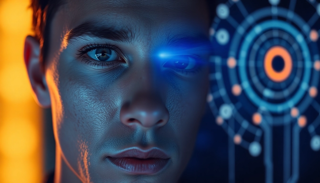Human or Not AI: Person engaging in conversation with a digital AI interface, highlighting the challenge of distinguishing human from AI responses for better understanding of AI evolution.