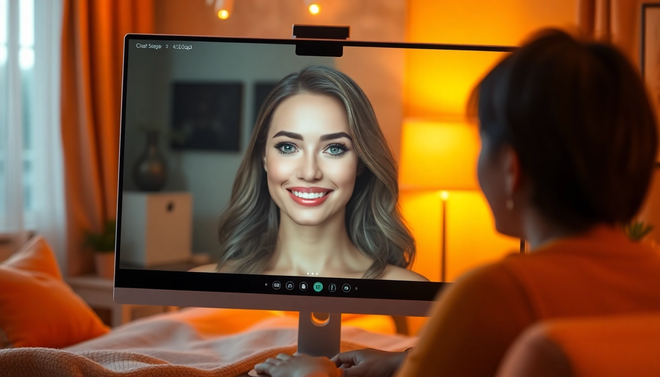 A digital chat interface showing a user interacting with a lifelike AI character.