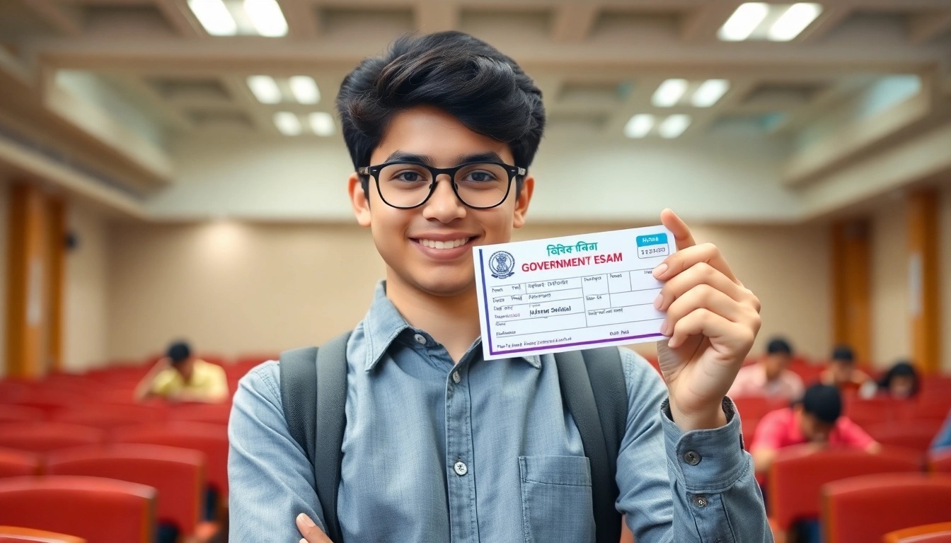 Official Admit Card for government exams displayed by a student preparing for success