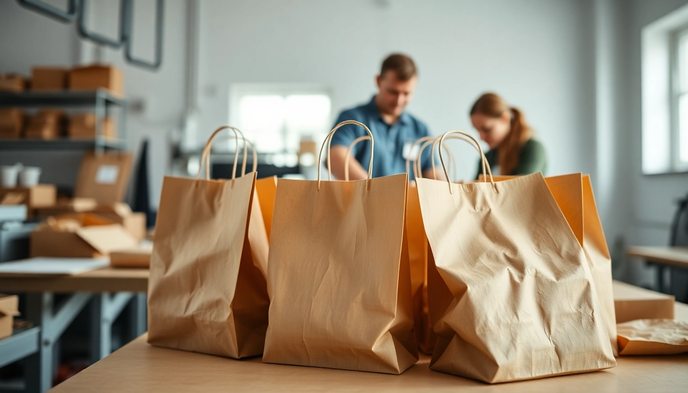 High-quality torba papierowa being prepared for eco-conscious shoppers, showcasing sustainable