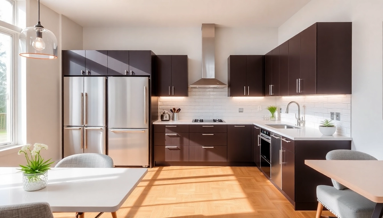 Professional Calgary home renovation contractors transforming a modern kitchen with quality