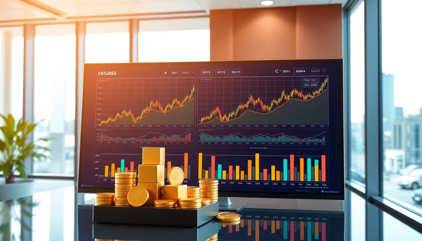 Latest Investment Guide featuring stock charts, gold bars, and currency symbols for smart