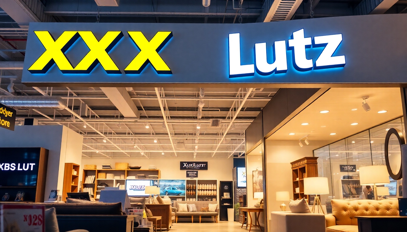 Visually appealing scene of a XXXLutz store highlighting XXXLutz sleva discounts on furniture