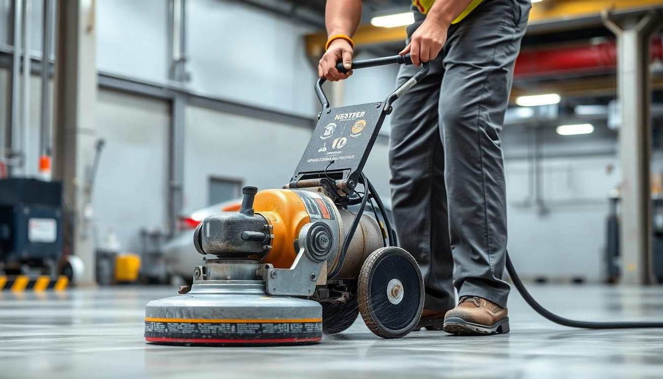 Professional concrete grinding Birmingham experts demonstrating precision on commercial floors